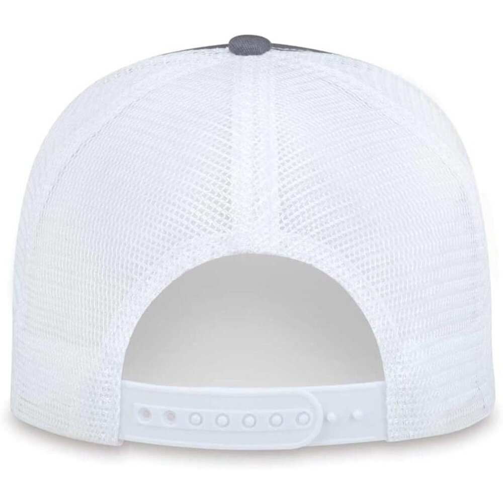 Gray And White Mesh Back Cap Adjustable Snap Base… - image 2